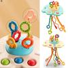 3 In 1 Develop Teething Montessori Sensory Toys Baby Toy 1-3 Years Silicone Pull String Educational Toys for Babies 0 12 Months