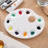 Student Painting Tools Paint Palette, Ten-hole Color Mixing Tray, Durable Thickened Non-slip Art Palette Plastic Supplies, for Watercolor Acrylic And