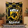 Custom Name Personalized AEK Athens FC Print Blanket, Home Decor, Bedroom, Sofa, Camping, Couch, Gifts for Birthday Christmas