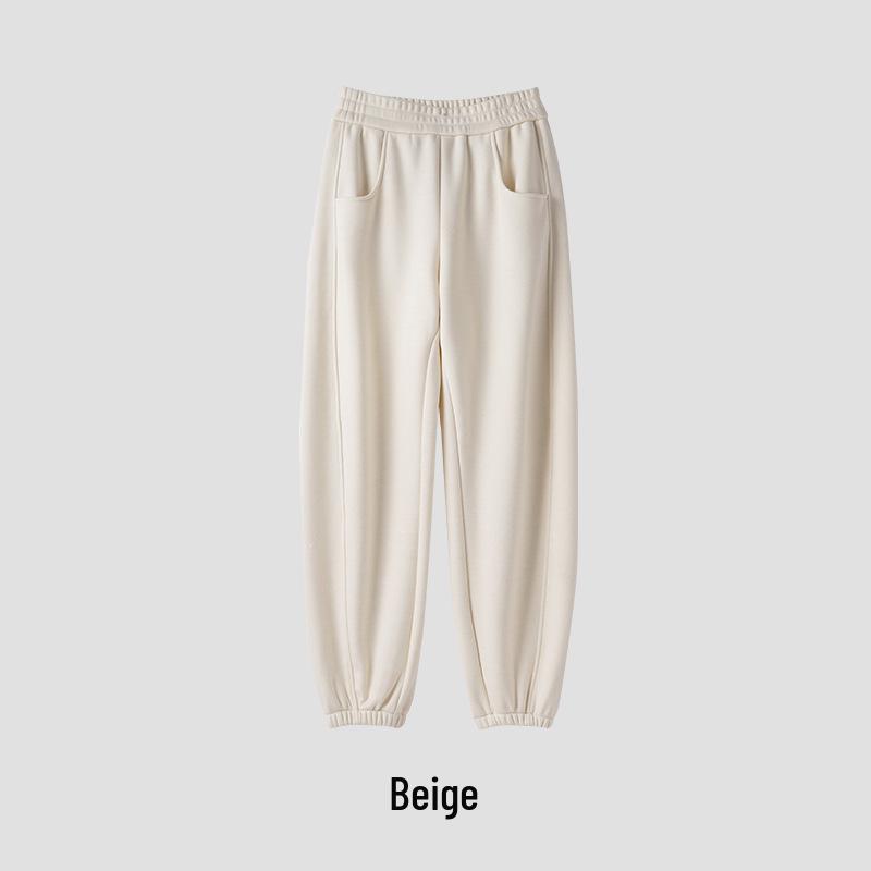 

Rongtai Silk Cashmere Women s Elastic Waist Straight Leg Sweatpants - Spring 2026 Collection Small бежевый