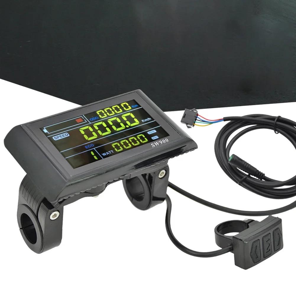 E-Bike SW900 LCD Colorful Display Control Panel 24-60V Electric Bicycle Scooter Riding Speed Time Power Charge Bike Display