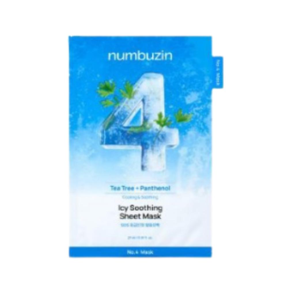 Numbuzin No.4 Cooling & Soothing Mask Pack Redness Relief & Hydration Face Mask (5 Sheets)