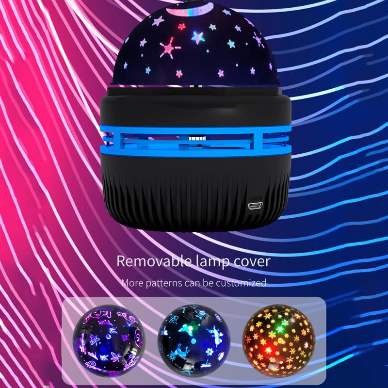 Starry Light Led Projection Light Colorful Star Moon Projector Stage Atmosphere Light Night Lamp