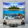 1pc Pacific Island Reef Waves Tapestry Wall Hanging, Room Decor, Bedroom Decor, Living Room Background, Natural Style Backdrop Cloth