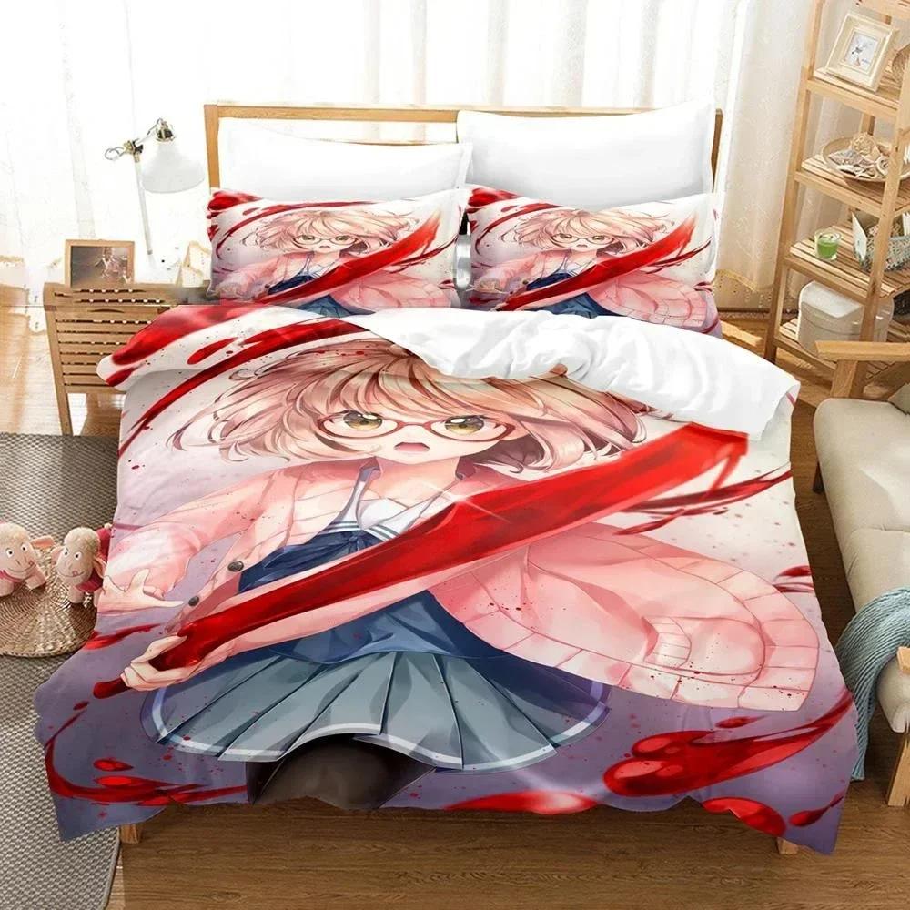 

Аниме Beyond the Bound Mirai Kuriyama Комплект постельного белья для мальчиков и девочек Twin Queen Size Пододеяльник для кровати Детский Взрослые Домашний Текстиль 70x133cm 2pcs