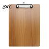 Stable Drawing Surface Wooden Clipboard with Metal Clip, A4 Letter Size Rounded Edge Board, Wood Grain Thicken Hardboard for Office, School Art Supply