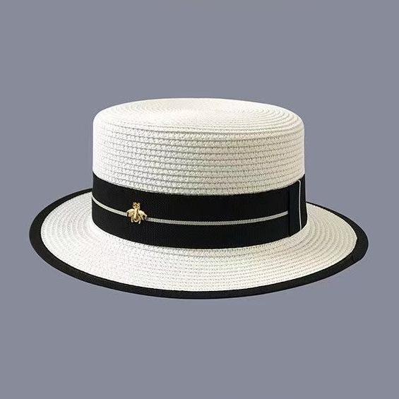 2025 Spring/Summer Women's Versatile Straw Sun Hat with Buckle - Stylish and Sun-Protective