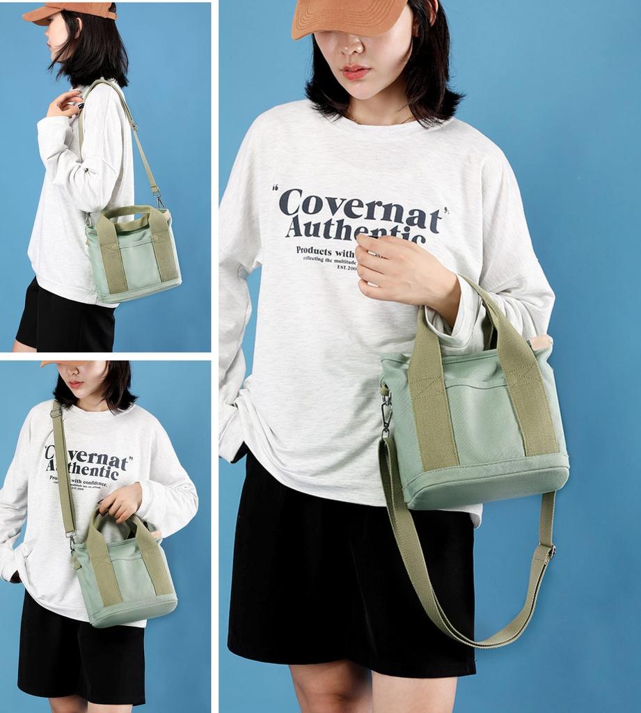 Tote Bag for Shoulder Mini for Going Green [YIBONIKA] Women, Bag, Crossbody, Canvas, Divider, Tote, Self-supporting, Stylish, Cute, Lightweight,