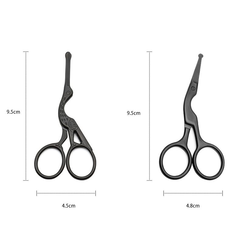 Nose Ear Hair Removal Stainless Steel Facial Small Scissors for Men Women Curved and Rounded Safe Clippers for Nose Hair Cutting