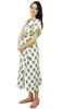 Bimba Nursing Cotton Kaftan Front Buttons Maternity Night Wear Caftan