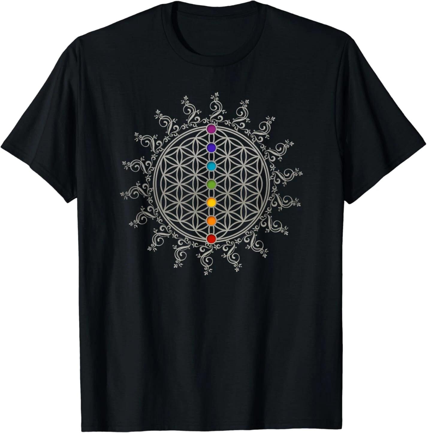 Men s and Women s T-shirts NEW Flower of Life, Chakra, Sacred Geometry, Spirituality, Yoga T-Shirt S-3XL XXL