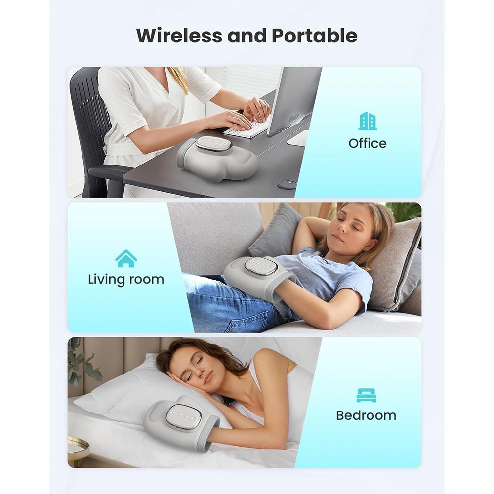 Updated Bigger Cordless Electric Hand Massager with Heat Compression  Carpal Tunnel Wrist Finger Massage Gifts