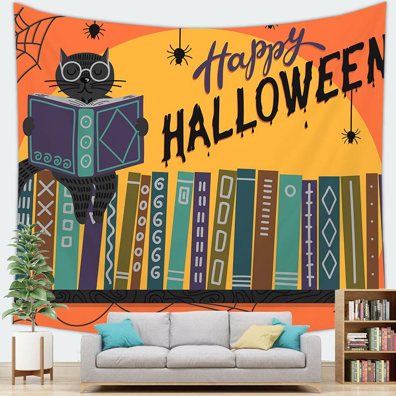 Halloween-themed Tapestry Series Digital-printed Polyester Tapestries Living Rooms Bedrooms Macrame Wall Hanging Decor Aesthetic