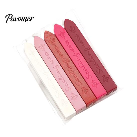 Retro Sealing Wax for Letters 5PCS Sticks, with Wicks, Classic Color Seal Stamp Accessories Strips, Envelope And Vintage Craft Decor Supplies