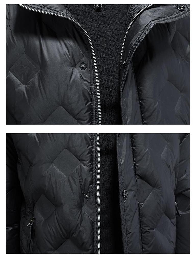 Men's 2025 Winter Slim-Fit Stand Collar Down Jacket - Trendy European Design, Duck Down, Warm Outerwear