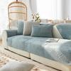 Tykk plysj Sofatrekk Geometriske Striper Sofa Håndkle Anti-skli Kombinasjon Sofa Pute Sliptrekk for stuebeskyttelse