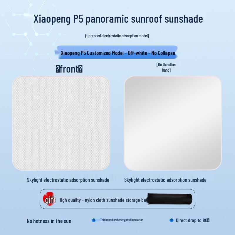 Xpeng 21 P5 Sunroof Static Sunshade: Heat Insulation, Sun Protection, Privacy.