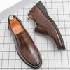 Men's Dress Shoes Business Formal Wedding Leather Shoes Man High Quality Social Leather Brogues Shoes For Men Loafers Classic
