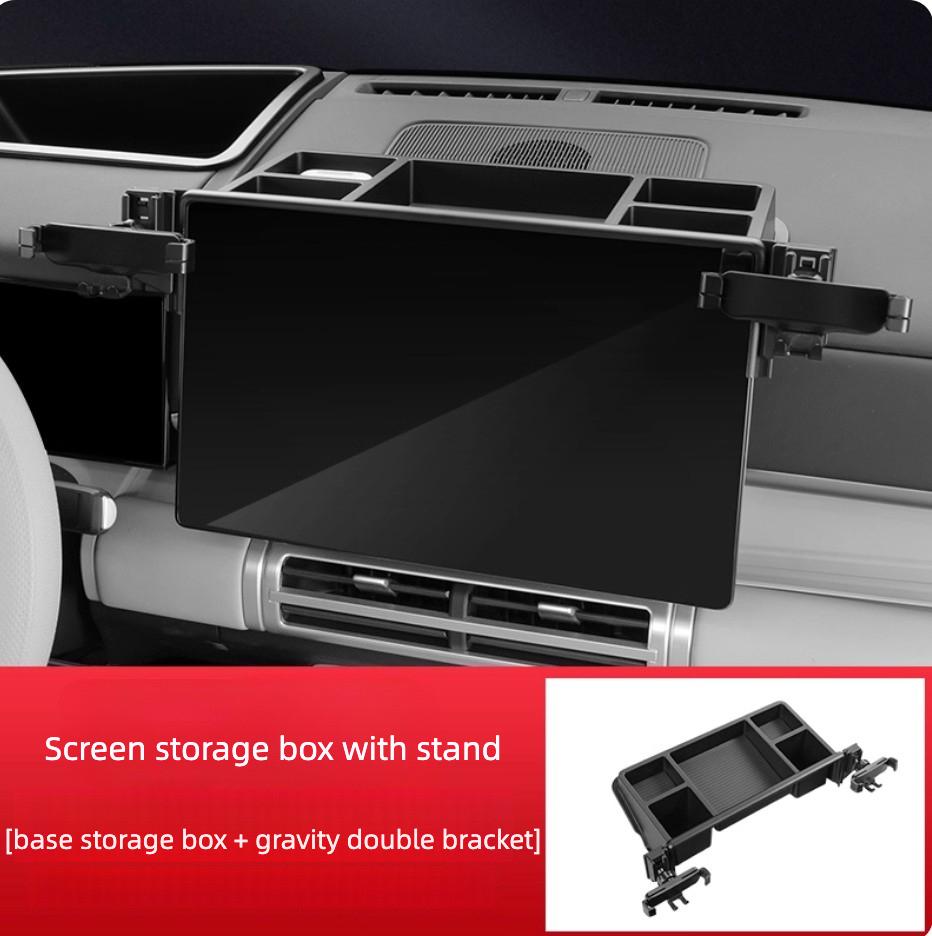 For BYD Ti 7 Titanium 7 2025 2026 Car Navigation Holder Screen Fixed Storage Box Interior Modification Upgrade Parts