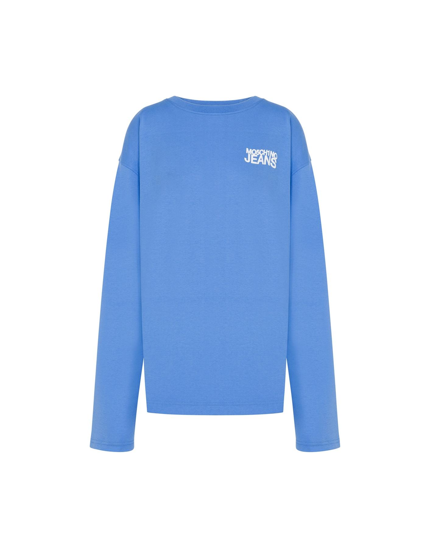 Moschino Jeans Painter Organic Heavy Jersey T-Shirt Blue/Xs