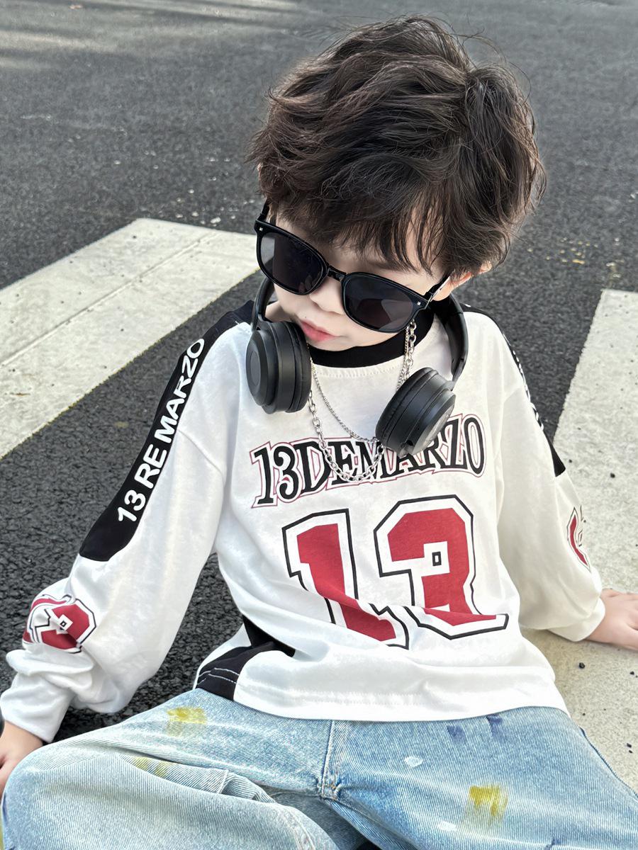 

Boys Cotton Long-Sleeve T-Shirt, Spring/Autumn 2025 Collection - Versatile Base Layer for Kids 150 cm