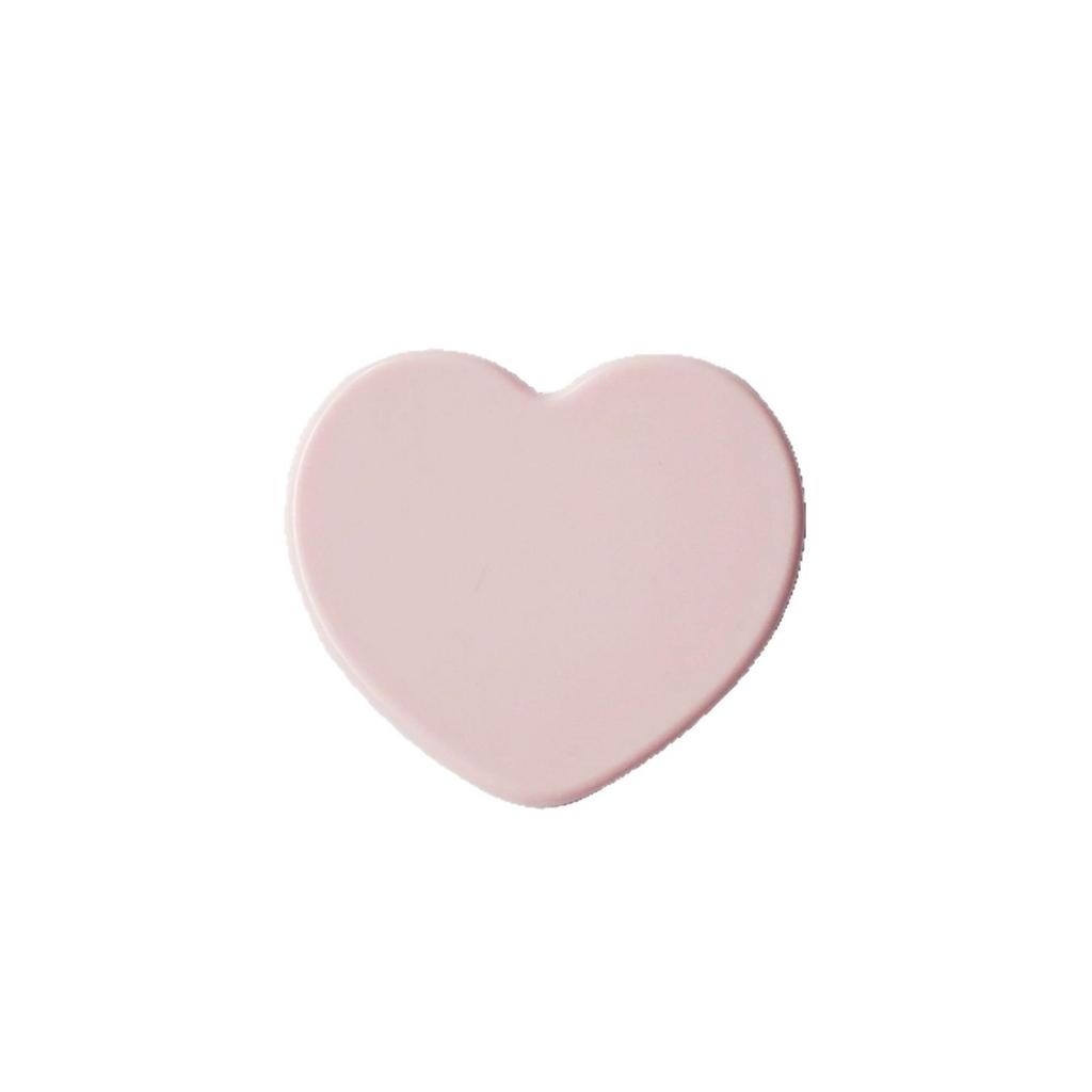 Heart-Shaped Portable Makeup Mirror: Minimalist Girly Pocket Vanity Mirror with HD Reflection