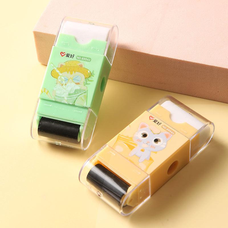 Peekaboo Rubber Kawai Pencil Sharpener Multi Functional Portable Small Sharpener Office School Supplies Lovely Sharpeners Gift