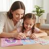 Stickers Book Handicrafts Creative Kids Stickers 15 Pages Toy Puzzle Reusable for Girls Cartoon Princess Make A Face Stickers