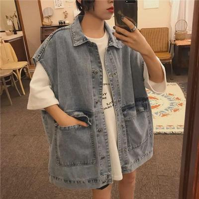 2022 Autumn Korean Denim Vest - Trendy Retro Loose BF Style Sleeveless Jacket for Women