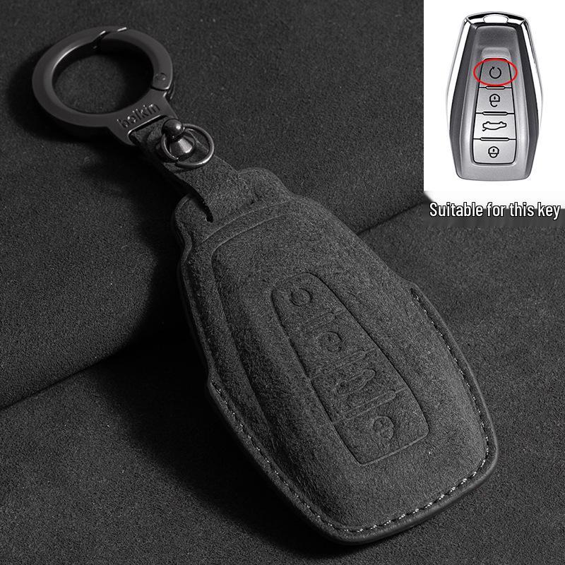Geely Emgrand GS Key Case - Suede Three-Color Design for S1, Boyue, X3, Vision X6, Borui, Panda (Unisex)