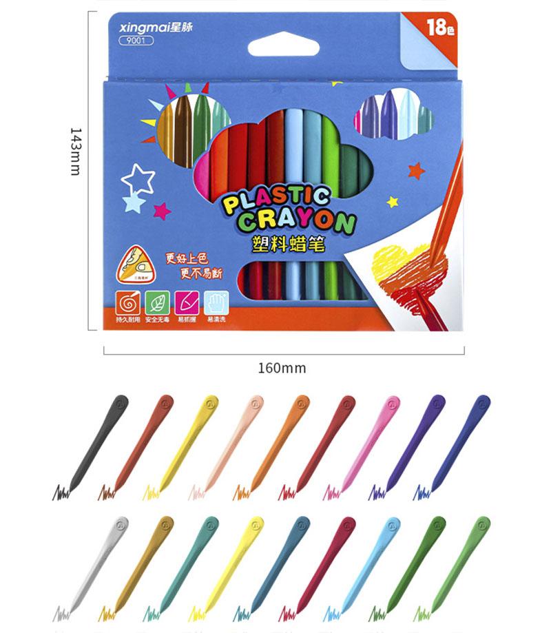 Non-Toxic 12/24 Colors Triangular Crayons Safe Colouring Pencil For Students Kids Children Stationery Drawing Toy Colouring Game