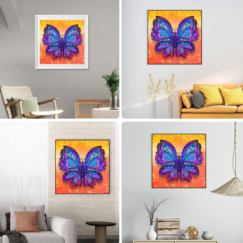 DIY Diamond Painting Blue Butterfly Cross Stitch Kit Mosaic Art Diamond Painting Full Circle/Square Diamond Home Decoration