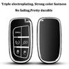 QBUC For Jeep Key Fob Cover With Keychain TPU Protection Key Case Compatible With Grand Cherokee Renegade Compass Smart Key