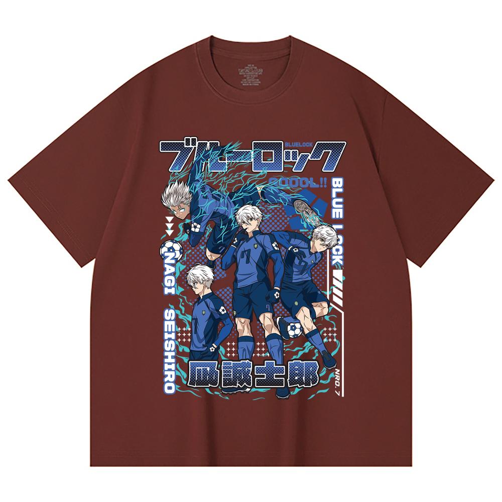 230 Gsm 100% Cotton Blue Lock V3 Print Unisex Heavy Cotton T Shirt