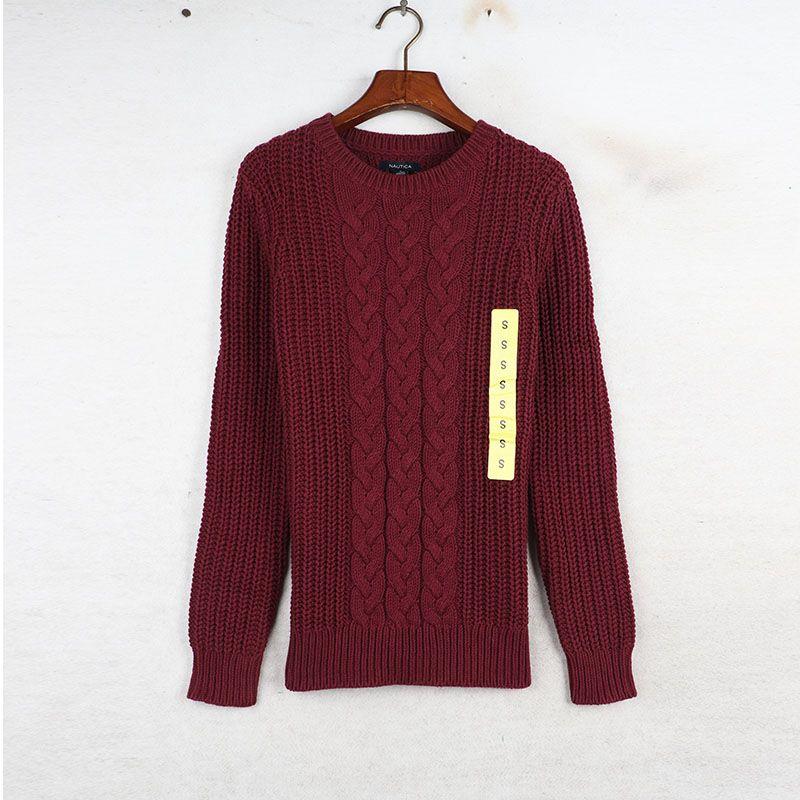 Sunshine House Autumn and Winter New Arrival Export Nordka Sailing Home round Neck Cable Stitch Women's Clothing Long Sleeves Sweater Thick Sweater