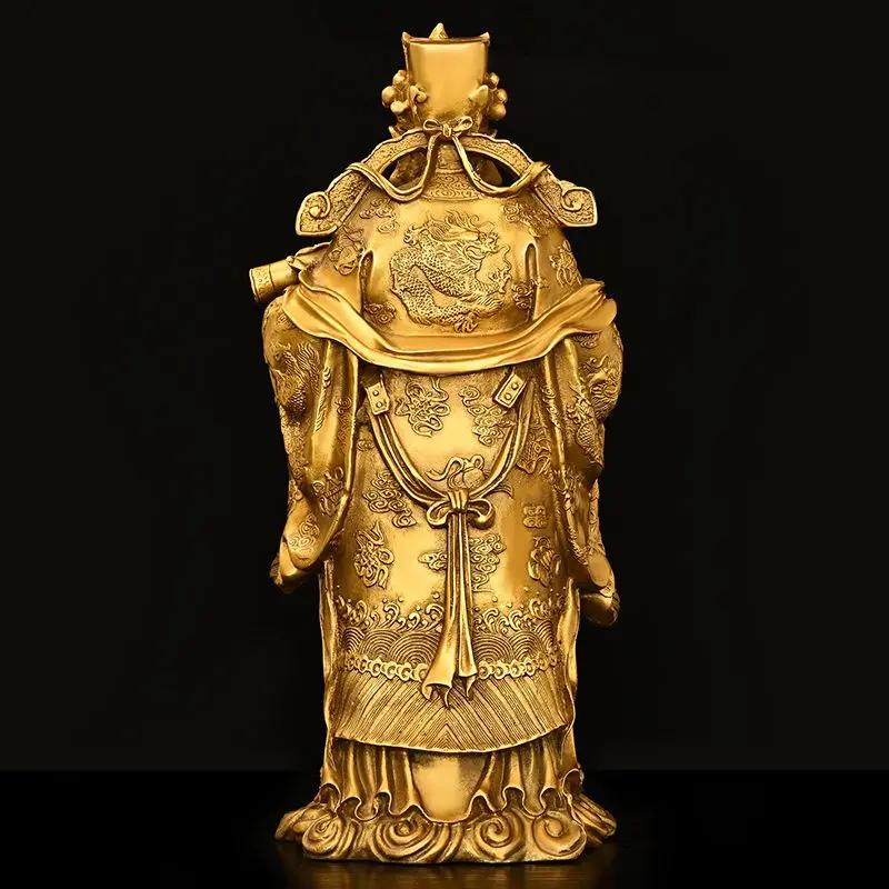 Pure Brass God of Fortune and Longevity God of Wealth Statue Longevity Star Nafu Home Decoration