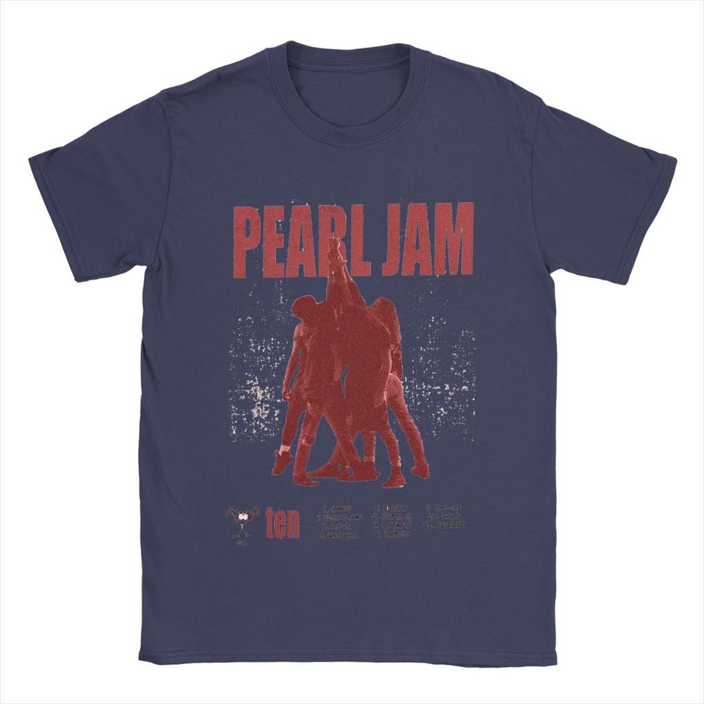 Pearls Jams T-Shirt for Men Hipster Cotton Tee Shirt Crew Neck Short Sleeve T Shirts Gift Idea Clothing
