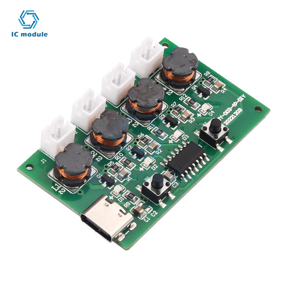 DC5V Type-C Mini Humidifier DIY Kits Mist Maker and Driver Circuit Board 4 Fogger Atomization Film Atomizer Sheet Oscillating