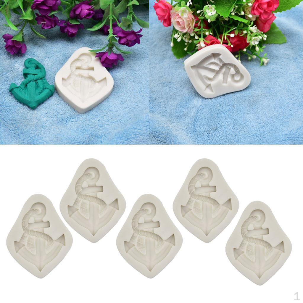 

5pcs Silicone Baking Chocolate Snack Tray DIY Anchor