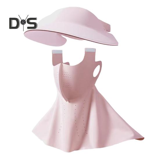 

Женская шляпа с защитой лица, солнцезащитная дышащая однотонная шляпа от солнца, эластичная, большая окружность головы, пустая шляпа-цилиндр розовый