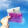 Japanese & Korean Style Snap Button PVC Mini Wallet: Cartoon Coin Purse, Portable Earphone & Key Case Pendant