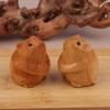 Roztomilá dřevěná malá ozdoba myši Domácí dekorace Retro Mini vyrobené malé figurky myši Dřevěné sochy Řezba Řezbářství Ornament