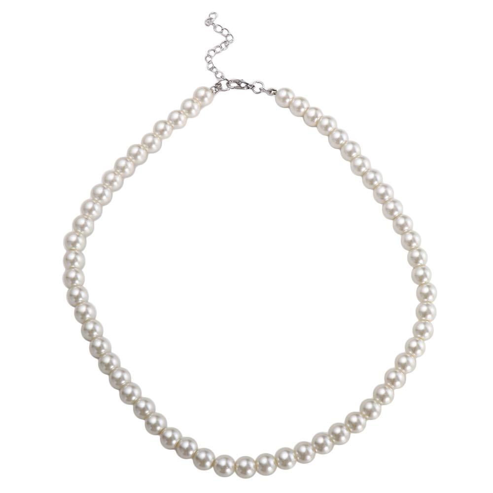 Luxury Sweet Korean Style Long Necklace Clavicle Chain Imitation Pearl Sweater Chain Women Choker