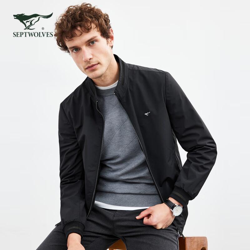 SEPTWOLVES Men's Stand Collar Jacket