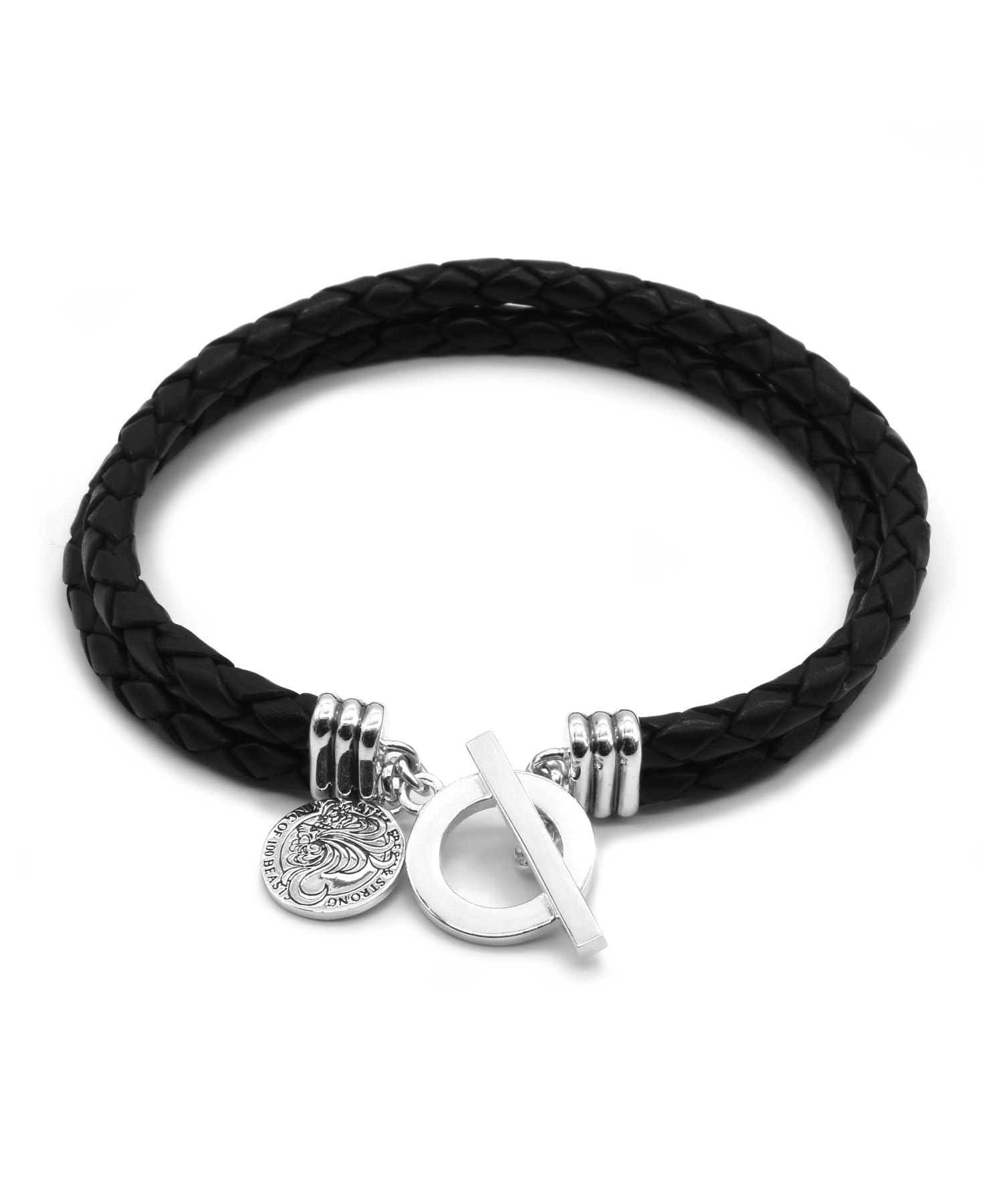 

LION HEART Bracelet LH Leather Bracelet/Silver 926