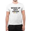 Woke Up Gay Again T Shirt Lustig Lgbtq Pride Regenbogen Vintage Casual Streetwear Versatile Homme Comfortable Slightly