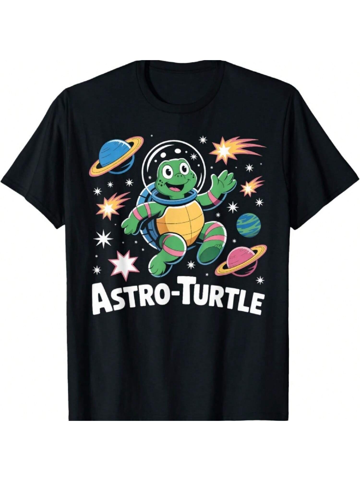Astro-Turtle Floating In Space Cute Astronaut Turtle T-Shirt S разноцветный