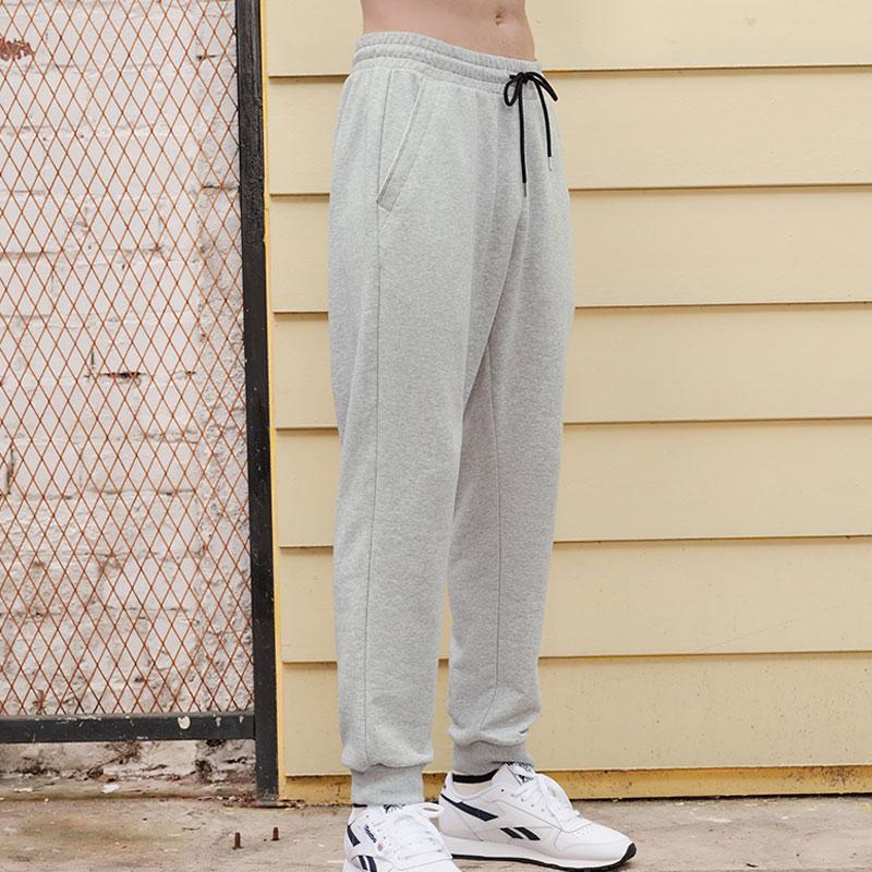 Reebok Letter Logo Cuffed Knit Joggers Unisex Joggers Gray 23RMF605UGG4