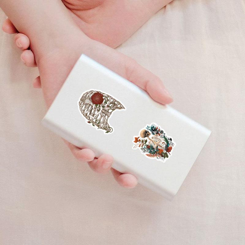 10 30 50Pcs Rosette Skull Stickers For Suitcase Skateboard Laptop Luggage Phone Car Styling Diy Decal Pegatinas