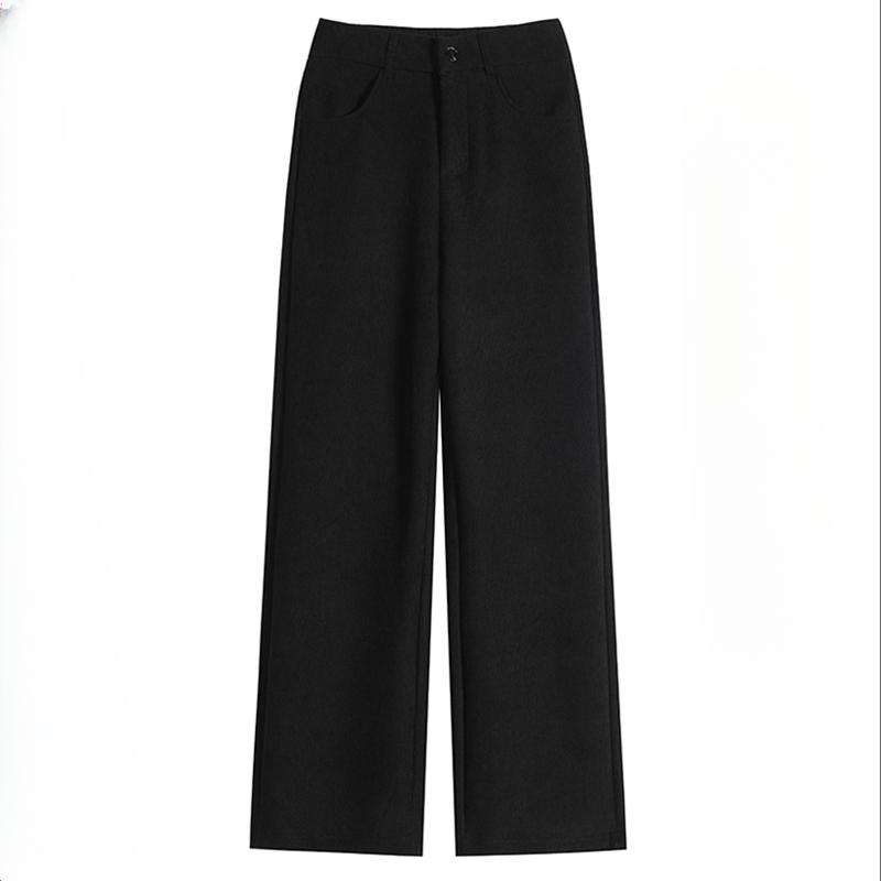 

Dimanaf 2024 зимние длинные брюки женские вельветовые шаровары осенние прямые эластичные однотонные свободные брюки новые 5XL чёрный